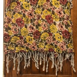 Urban Outfitters Silk Floral Scarf